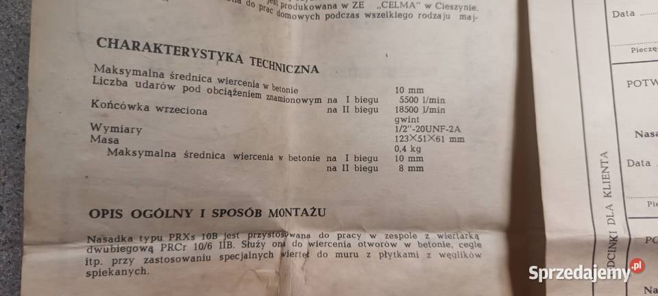 Nasadka udarowa CELMA PRXs 10B Kraków