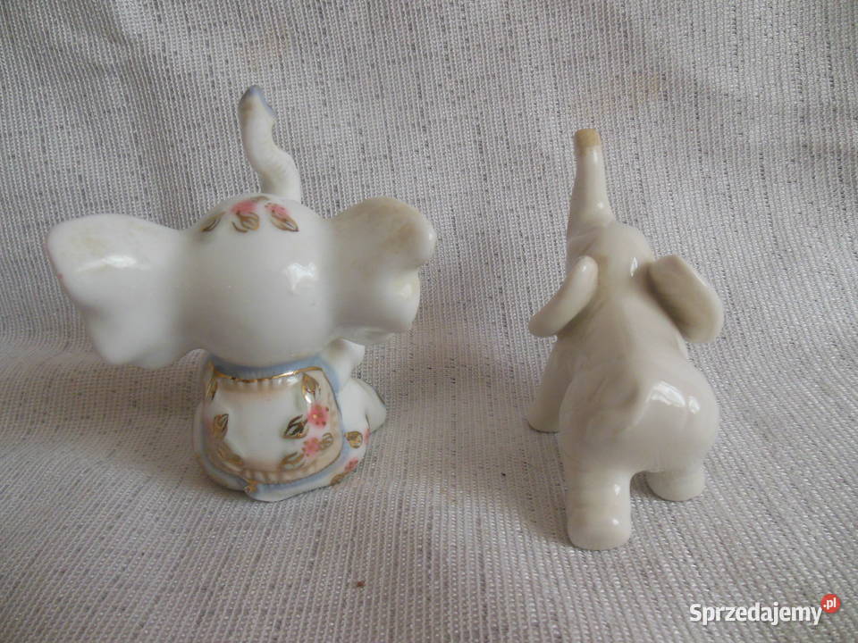 Figurki słoniki porcelanowe 2 sprzedam