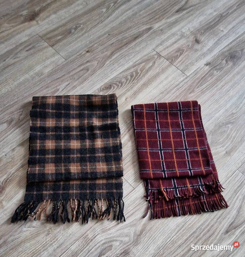 szalik męski zestaw 2 komplet krata w kratkę sprzedam