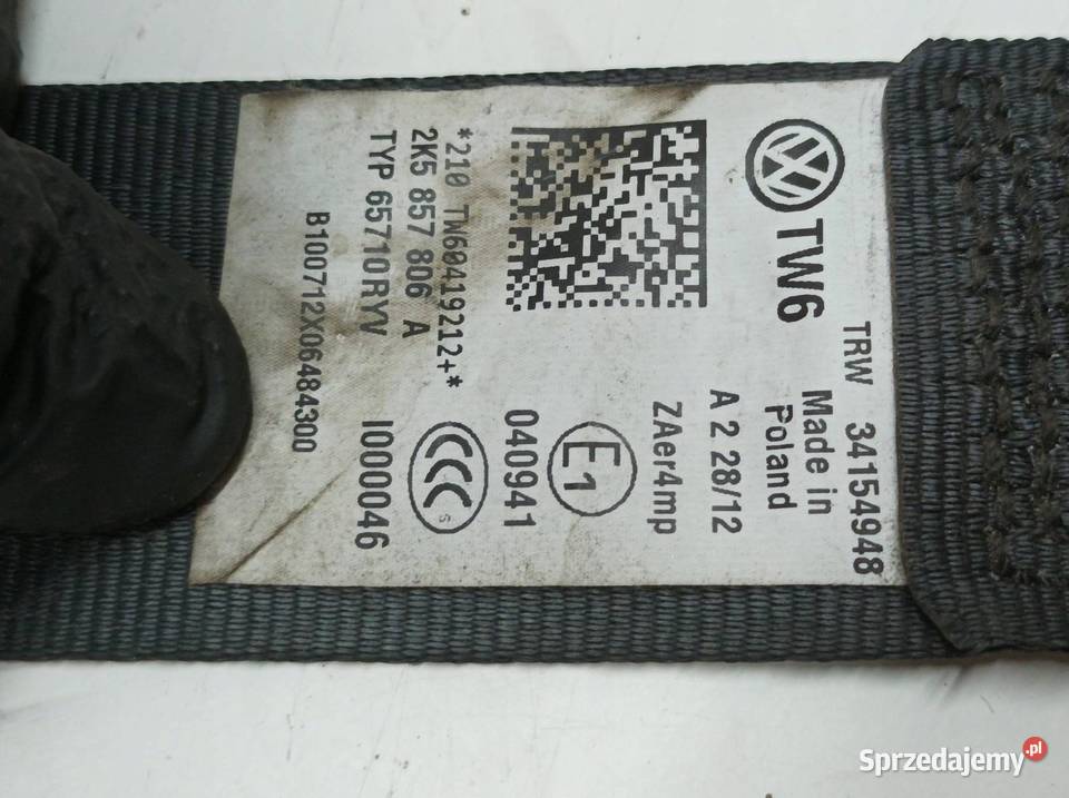 PAS BEZPIECZEŃSTWA PRAWY PRZÓD PASAŻERA Wyposażenie wnętrza