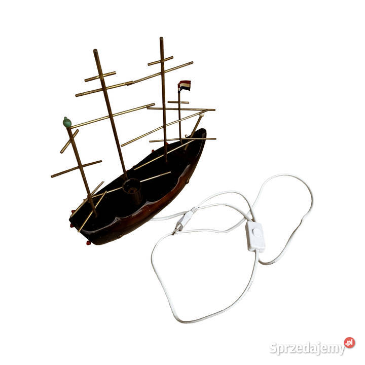 Drewniana lampka nocna stołowa w kształcie mazowieckie Warszawa