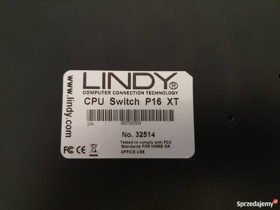 KVM CPU SWITCH P16 Lindy 16 ports Console