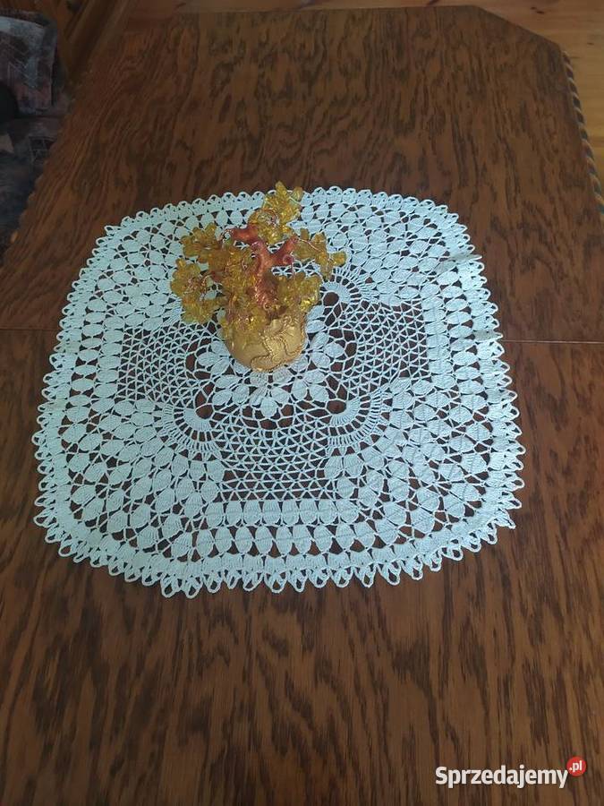 Serwetka szydełkowa biały śląskie Częstochowa