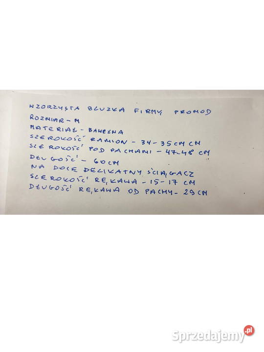 Bluzka wzorzysta damska M rękaw krótki używana Zbąszynek