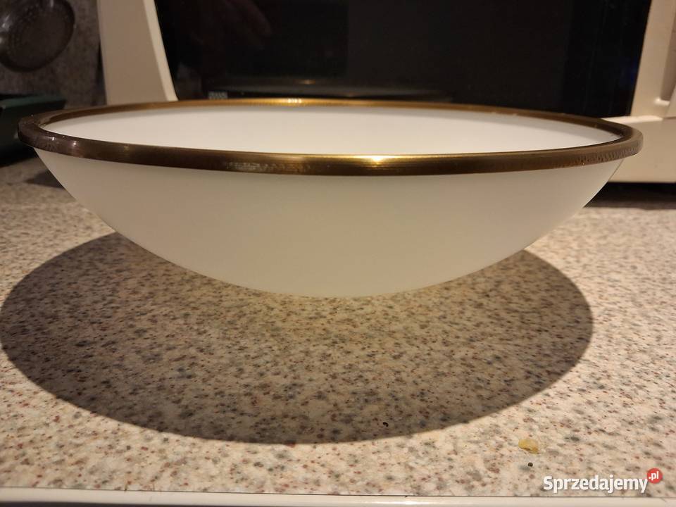 Klosz szklany z obwódką patyna Abażury i klosze