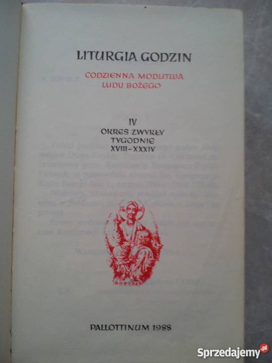 Liturgia Godzin tom IV podkarpackie Jarosław