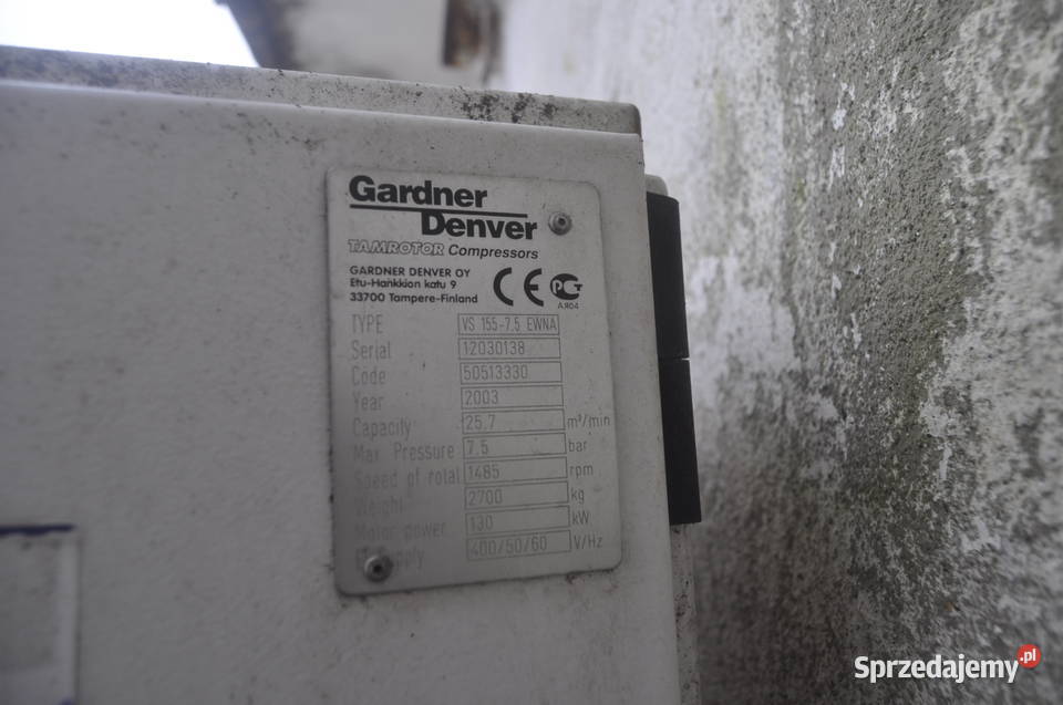 sprężarka pompa kompresor śrubowy gardner denwer Sierakowice