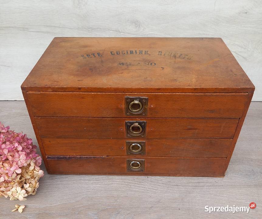 Włoska przedwojenna drewniana szafeczka 4 mazowieckie Warszawa