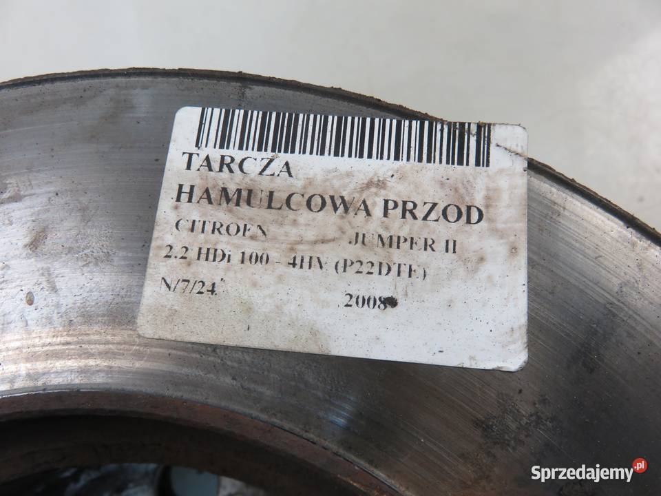 2x TARCZA HAMULCOWA PRZÓD CITROEN JUMPER II 22