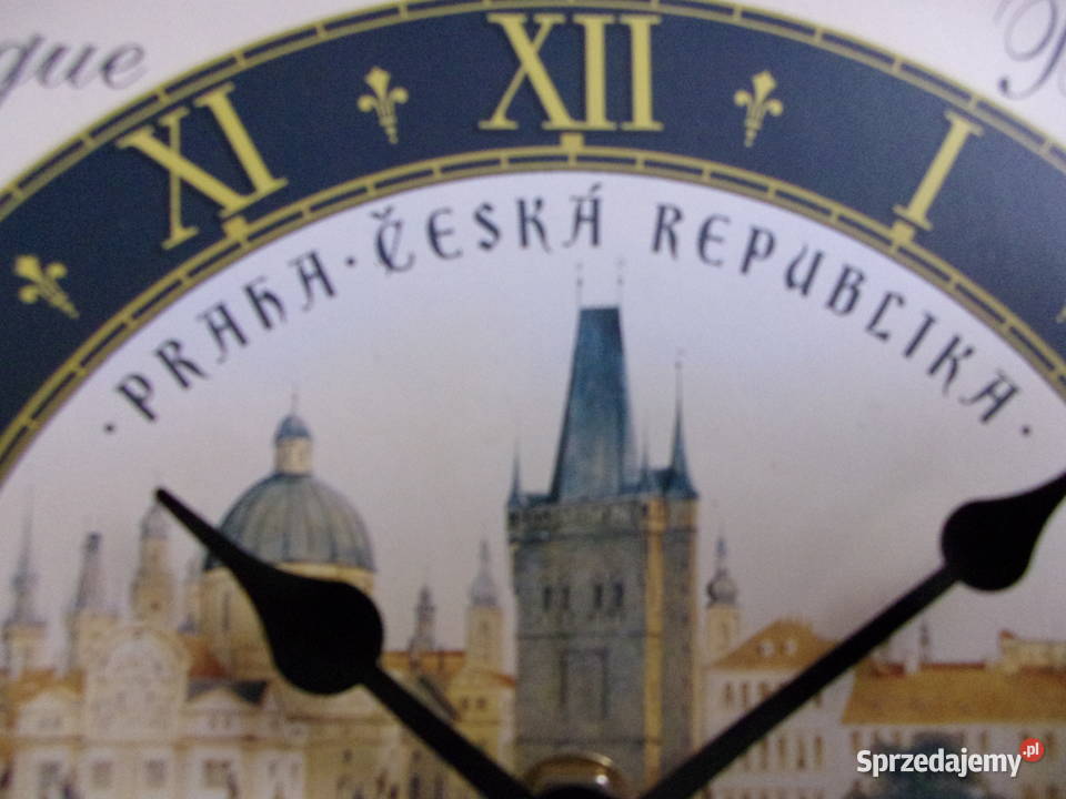 Zegar z widokiem z Pragi i zbytkowym Mostem