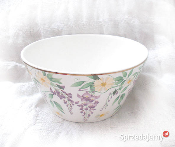 porcelanowa salaterka w kwiatki łąka miseczka z Dom i Ogród kujawsko-pomorskie