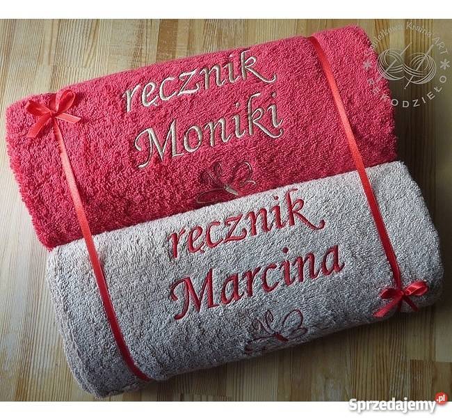 Ręcznik z HAFTEM napisem IMIĘ prezent DZIEŃ Toruń