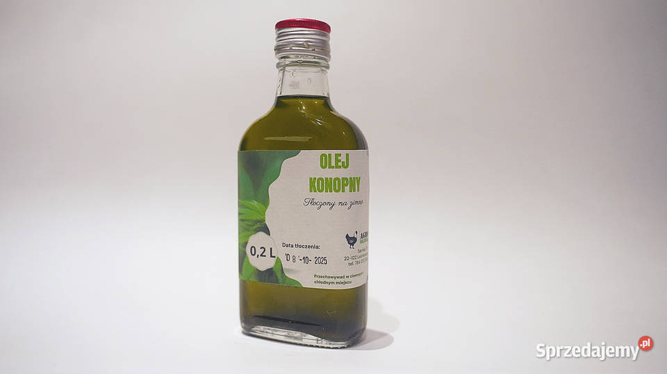 Olej konopny 200 ml świeżo tłoczony w małej sprzedam