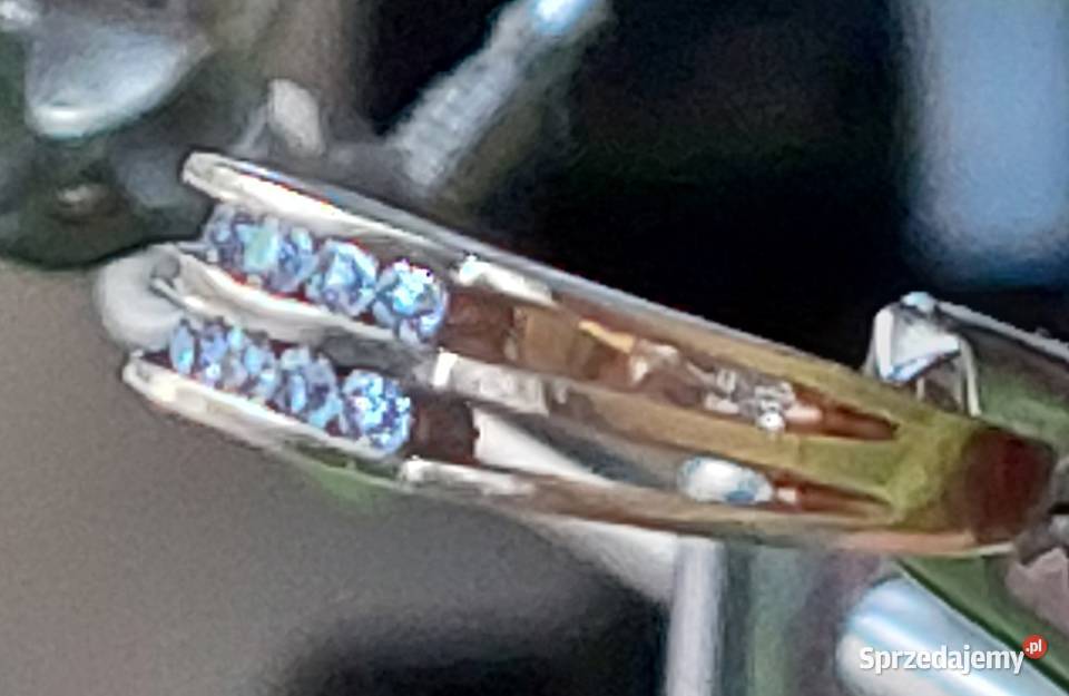 Pierścionek Damski Żółte Złoto 585 14k Cyrkonie Pierścionki Grodzisk Mazowiecki