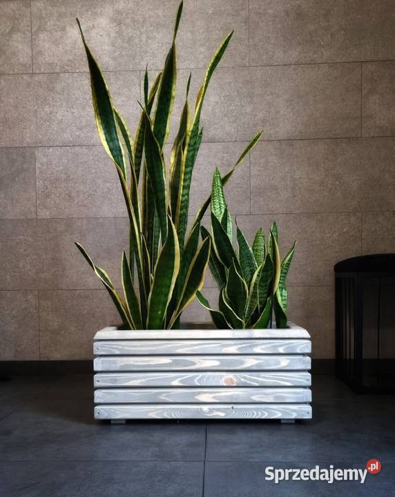 Donica prostokątna 3D osłonka drewniana donica Kalety