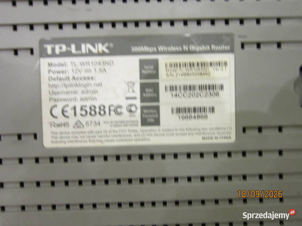 Bezprzewodowy router standard N 450Mbs Internet i komunikacja