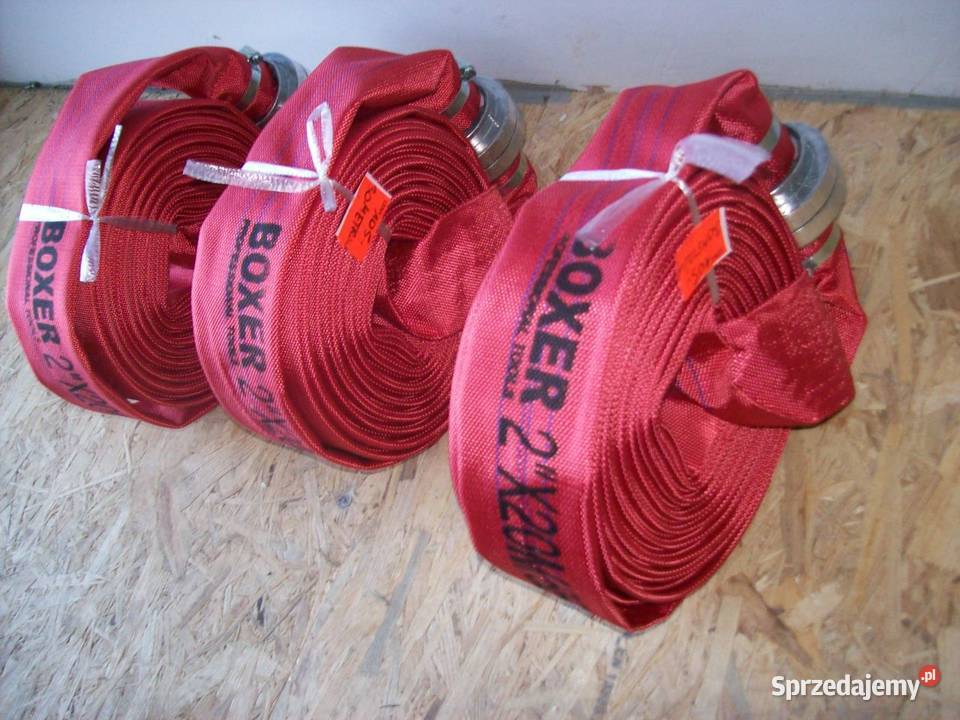 WĄŻ STRAŻACKI ZŁĄCZKI 20M 2 cale GUMOWANY MOCNY wielkopolskie Głogowa