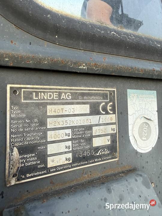 Wózek widłowy Linde H 40 lubelskie Garbów