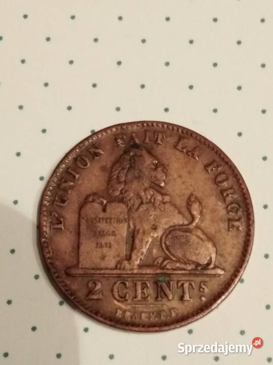 Moneta 2 centymy Belgia 1905 lubuskie sprzedam