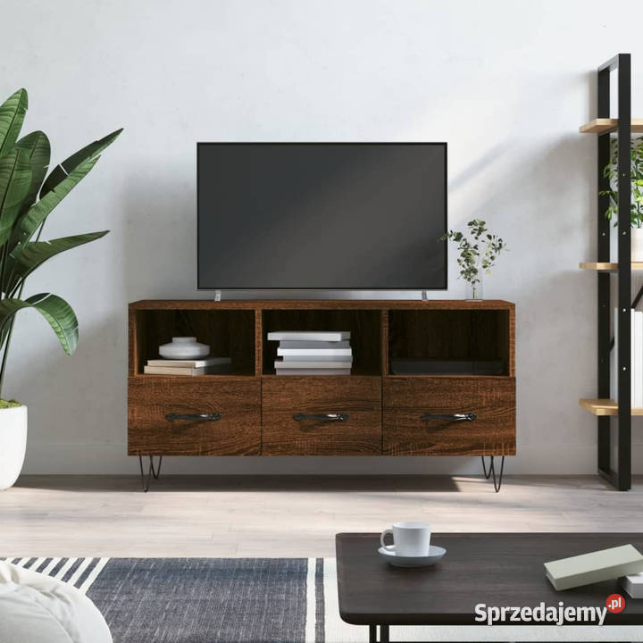 Szafka pod TV brązowy dąb 102x36x50 WM829035 Warszawa