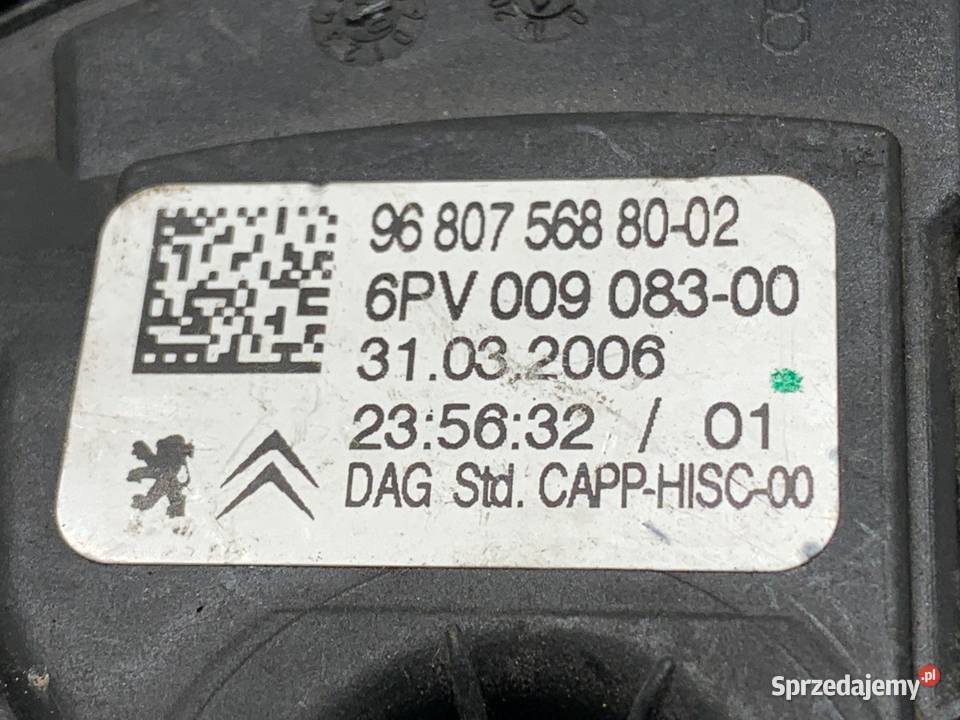 POTENCJOMETR GAZU PEUGEOT 207 9680756880 14 68