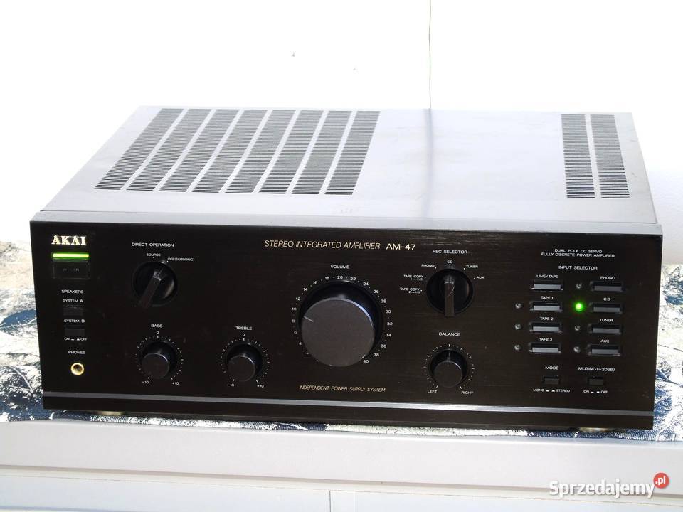 Świetny wzmacniacz Akai AM47 sprawny i mocny 2x Wzmacniacze i pokrewne Jasło