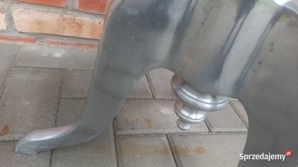 Stolik kawowy stylowy aluminiowy niklowany Stoliki kawowe i ławy zachodniopomorskie Gawroniec