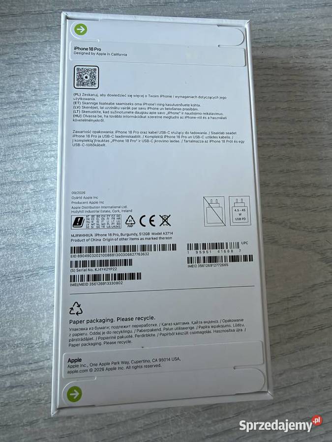 iPhone 18 Pro 512 G