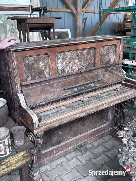 Antyczne pianino Aschopp Co Brieg oryginalna Olesno