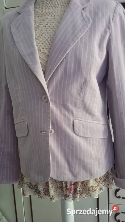 FRANCUSKI ŻAKIET PUDROWY RÓŻ r 42 Piła