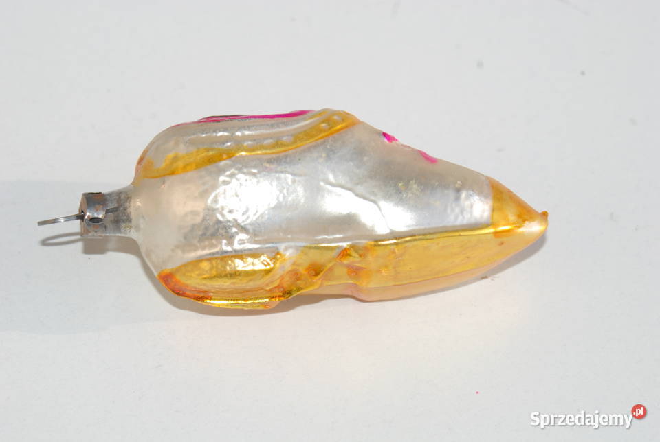 Stara ozdoba choinkowa bombka bańka kształt but śląskie Cieszyn