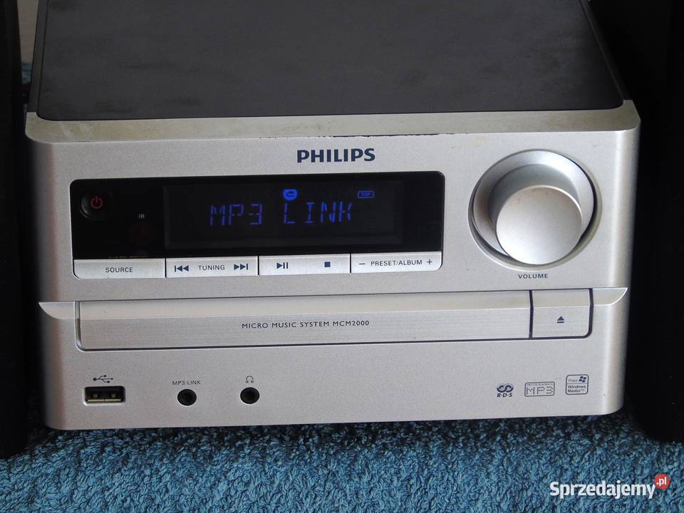 Zestaw audio Philips CD USB mp3 kolumny sprawna Wieże i miniwieże Jasło