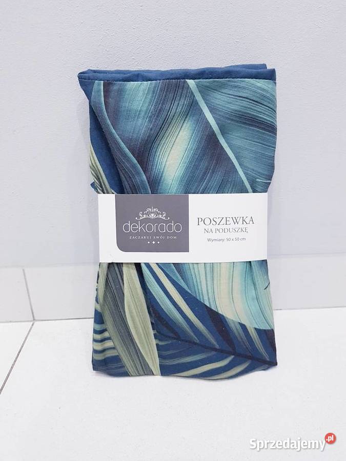 Dekoracyjna poszewka na poduszkę zielony Dom i Ogród Dąbrowa Górnicza sprzedam