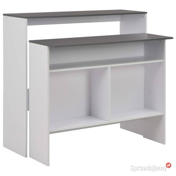 Stół barowy z 2 blatami białoszary 130 x 40 x Warszawa