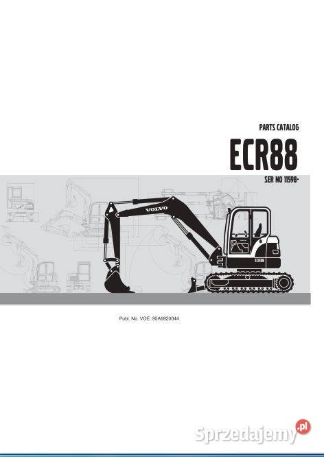 Volvo ECR88 ECR58 ECR48C katalog częsci motoryzacja, transport Poradniki, albumy i reportaże Kielce