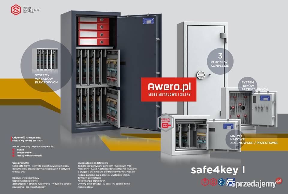 Sejfy Safe4key 157000 ISS do przechowywania sprzedam