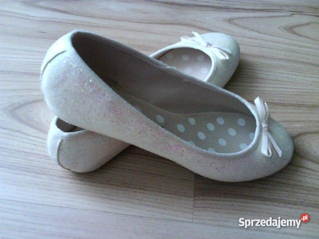 Dorothy Perkins błyszczące baleriny NUDE Damskie Kielce