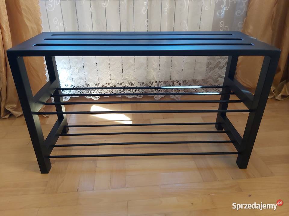 Ławka z półkami na buty metalowa
