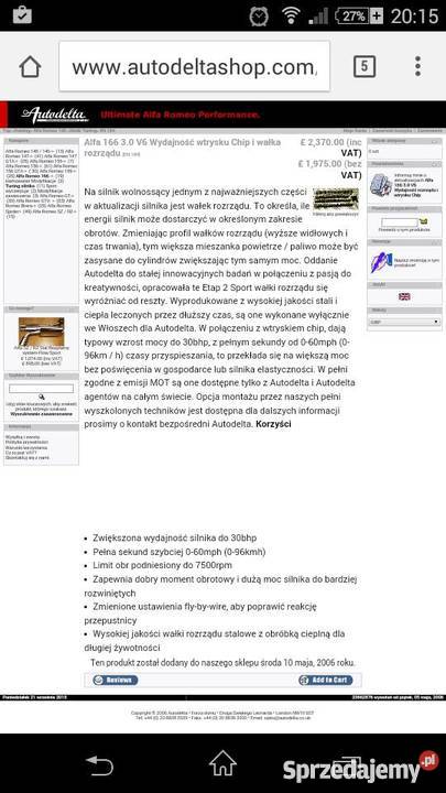 Alfa Romeo 166 30 Busso Q2 full Działyń