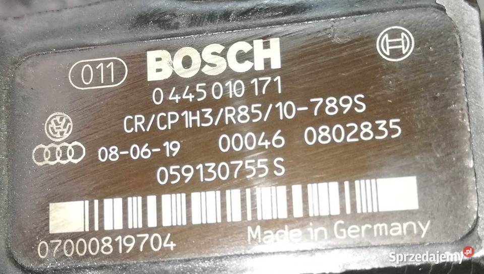 Sprawdzona Pompa wtryskowa VW 27 TDI 0445010171 Silniki i osprzęt