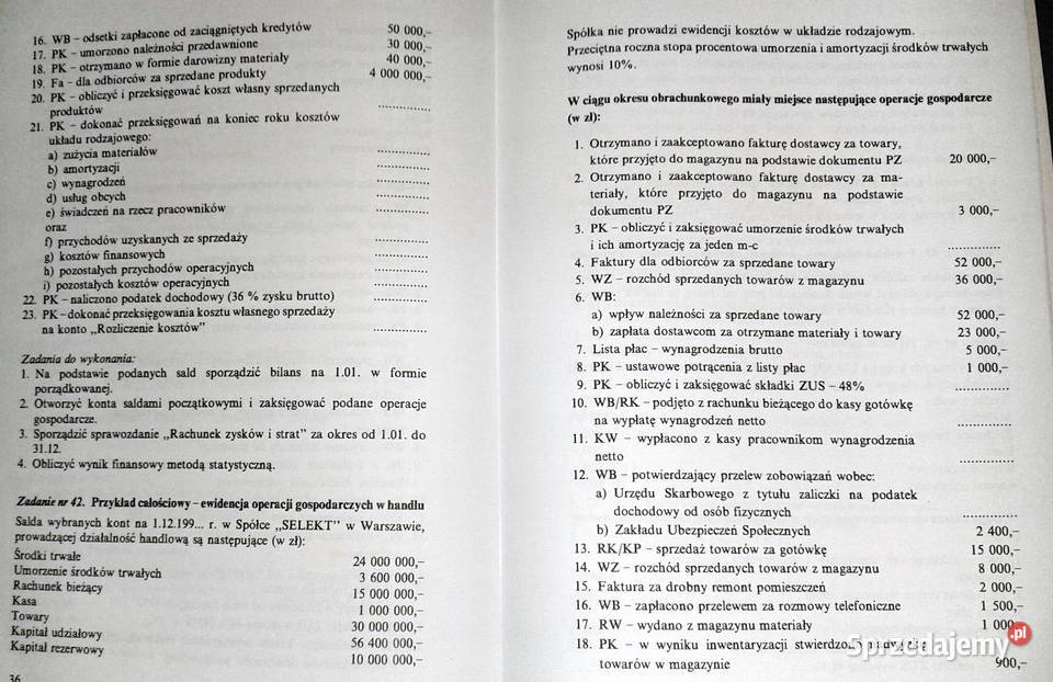 Zbiór zadań z zasad rachunkowości Henryk Fabiś Pozostałe Chełm