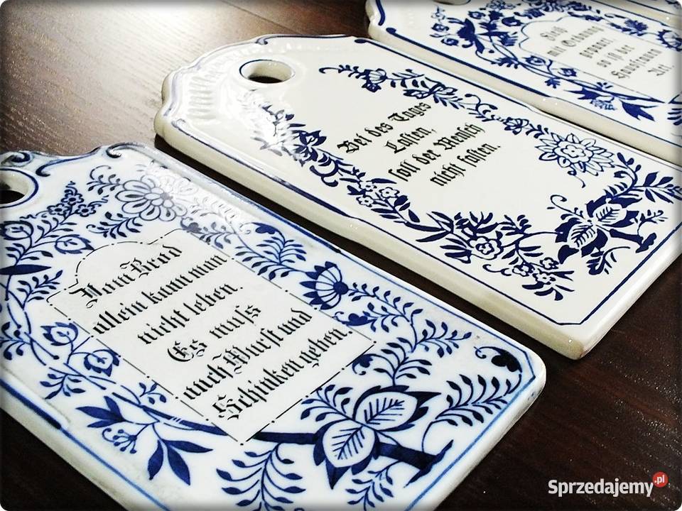 Secesyjne Porcelanowe Deski do krojenia z XIXw lubuskie Żary sprzedam