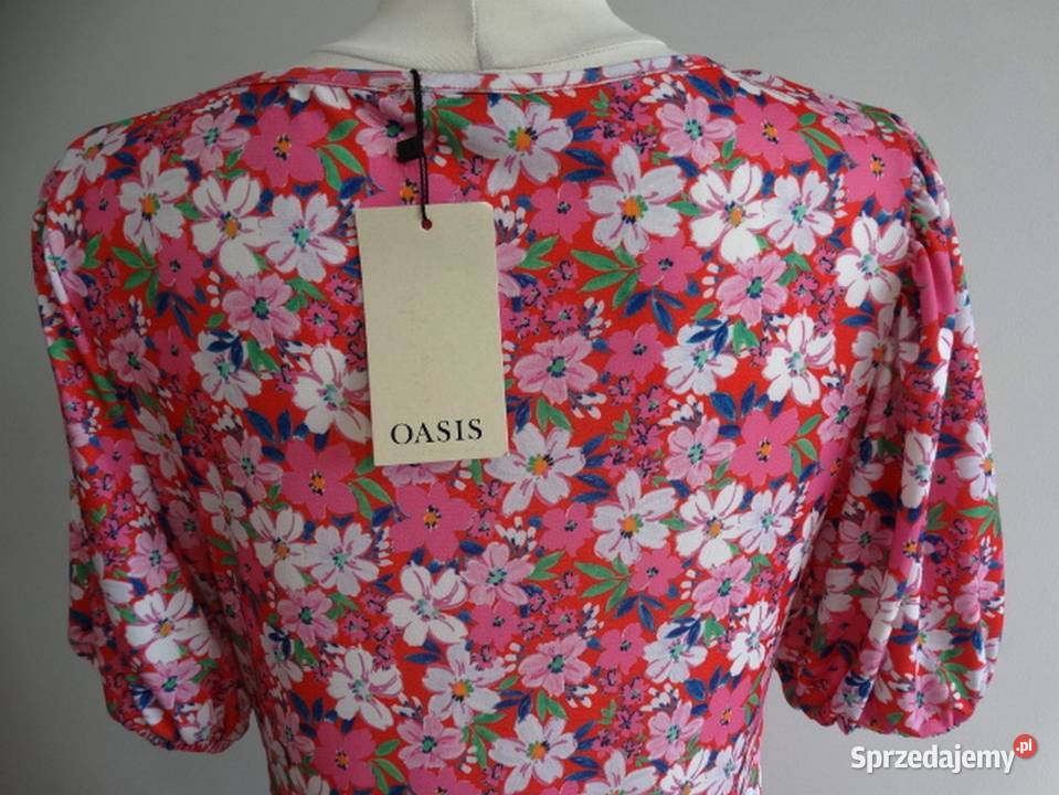 Sukienka Długa Drobne Kwiaty Marszczona podlaskie Łomża sprzedam