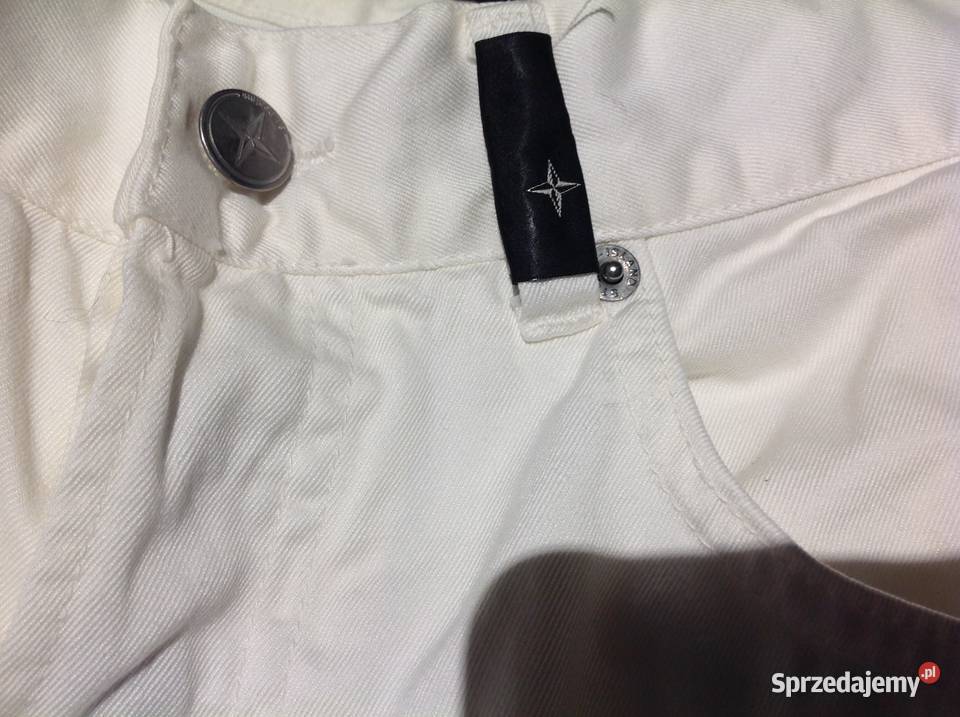 Białe Spodnie Jeans Męskie STONE ISLAND 33 NOWE