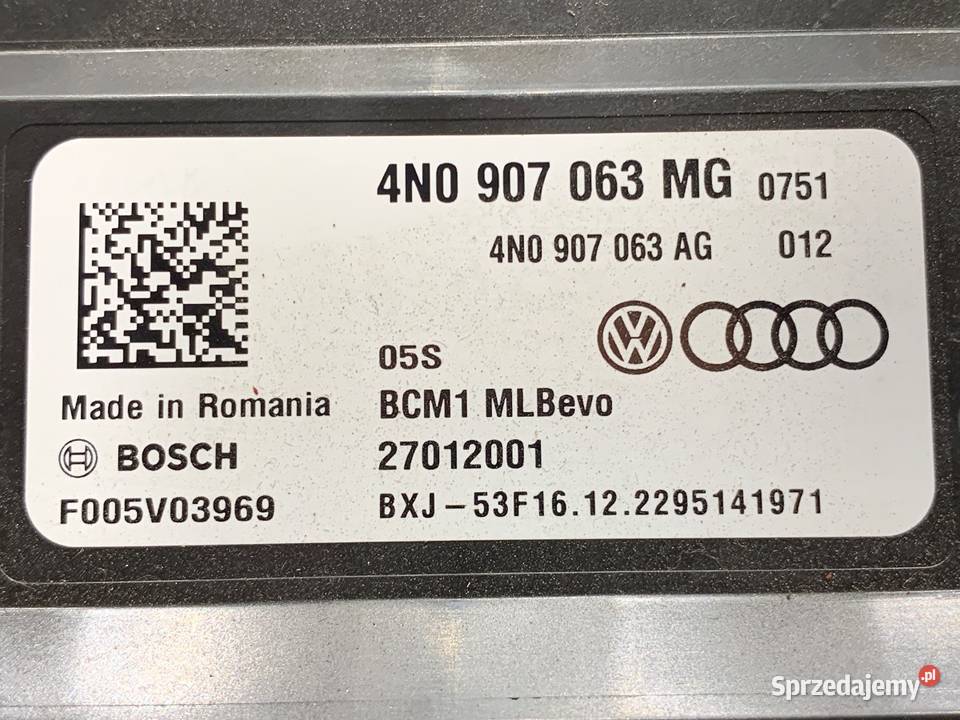MODUŁ KOMFORTU AUDI A7 C8 4N0907063AG