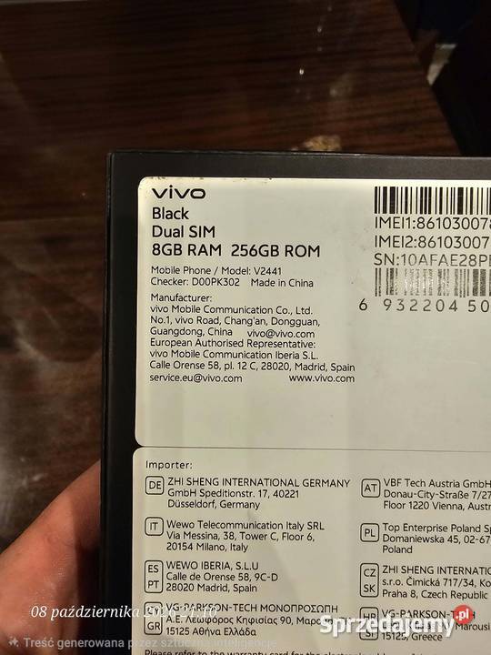 Sprzedam telefon VIVO V50 lite podkarpackie Sędziszów Małopolski sprzedam