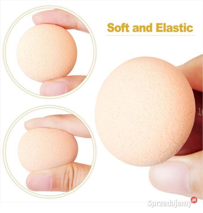 Gąbeczki do makijażu Zestaw 3 Beżowe AS mazowieckie