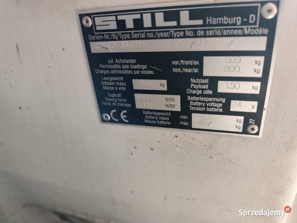 Ciągnik elektryczny STILL R06 Kostarowce sprzedam