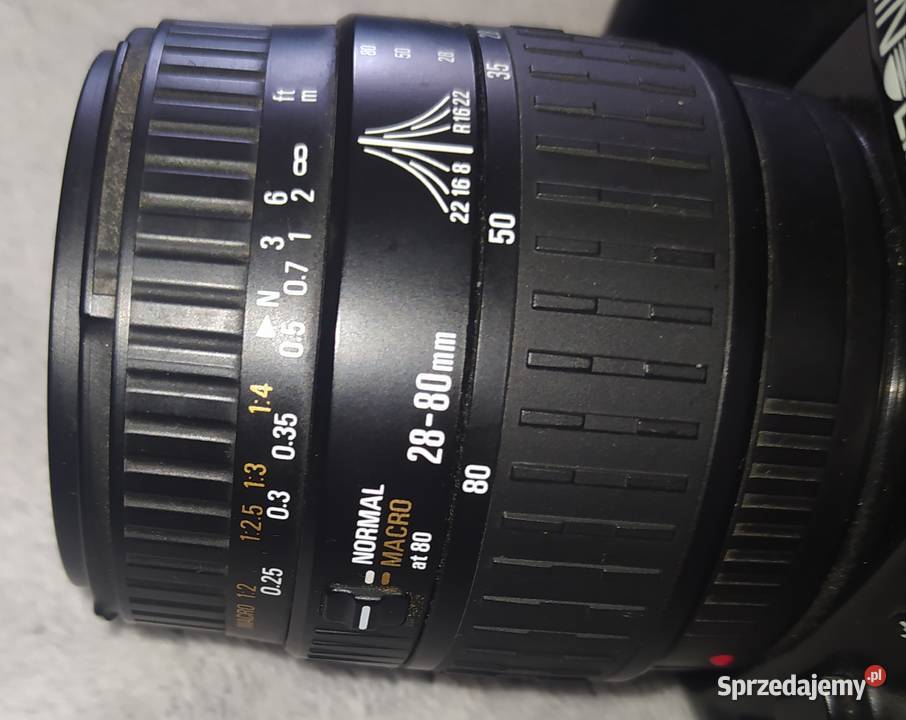 Minolta Dynax 500si obiektyw Sigma 2880 mm Elektronika
