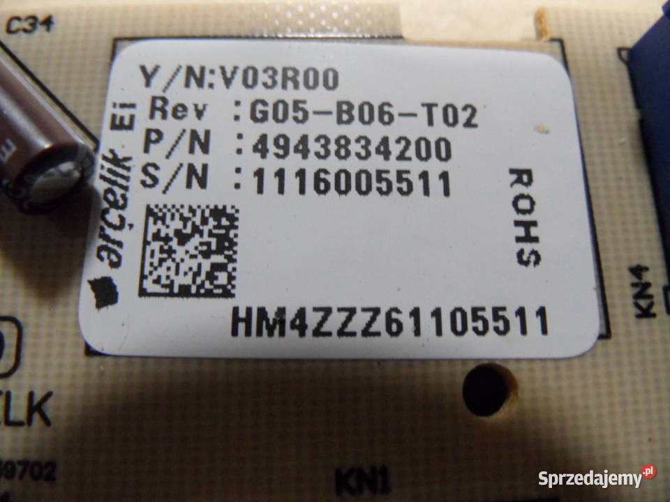sterownik lodowki beko CNA365E20P 4943834200 Części i Akcesoria Radlin